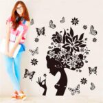 Bedroom Stickers For Walls Bedroom Wall Sticker Waterproof Wall Paper Walls Stickers Wallpaper Black And White Wall Decals Girls Wall Stickers size 50x70 dm570018