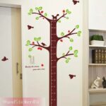WandSticker4U - Peel and Stick- Happy Tree Height Chart | Size:140 x 200 cm | removable Wall Sticker Growth Chart for Nursery, Bedroom, Baby Room children's room - Image 3