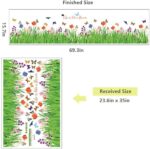 Large Diy Home Decor Nature Colorful Flowers Grass Buttefly Wall Stickers 3d Wall Decals Floral Tv Background Base Decoration - Wall Stickers - AliExpress - Image 3