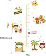 BEST OF BEST Beach Party Height Measurement Wall Sticker Home Decal Removable PVC Murals Wallpaper Girls Boys Kids Baby Nursery Bedroom Living Room Bathroom Kitchen Window Playroom Decor - Image 6