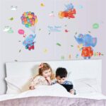 Sk7032  Elephant Kids Play Room Bedroom Nursery Kindergarten Removable Self-Adhesive Tile Wall Stickers - Image 2