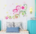 New 2024 Lp Xy8006 DIY Wall Sticker, Stickers Living Room Bedroom Sofa Backdrop Fantasy Flower Wall Stickers Decal Decoration Products Accessories - Image 2