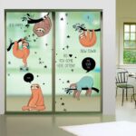 Winhappyhome Sloth Wall Art Stickers for Bedroom Living Room Coffee Shop Removable Decor Decals - Image 2