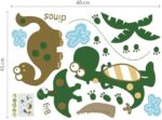 Walplus 50x70 cm Wall Stickers Large Cute Dinosaur Mural Vinyl Home Decoration DIY Décor Wallpaper Children Kids Room Gift, Multi-ColourAy7008 size45x60 - Image 7