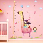 Girl Giraffe Height Measurement Wall StickersXL8246 - Image 5