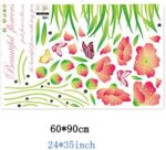 BEST OF BEST Beautiful Flower Grass Butterfly Wall Sticker XL8163 - Image 5