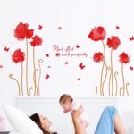 Beautiful Flowers Butterflies Trees Wall Stickers XL8159 - Image 3
