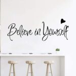 Believe In Yourself Wall Stickers Inspirational Home Decor Creative Inspiring Quote Wall Decal Adesivo De Parede Vinyl Decals - Image 3