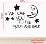 StickMe 'We Love You to The Moon and Back - Motivational Inspiration Quotes Wall Sticker size 60x90 df5202 - Image 3