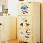Cute Animals Cupboard Wall Stickers Home Refrigerator Bedroom Decal size50x70 sk7154 - Image 3
