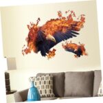 Mikikit Eagle Flame Wall Sticker Removable Mural Decal Eagle Wall Decor for Boys and Girls Bedroom Living Room size 50x70 sk7124 - Image 7