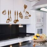 Cooking Wall Stickers Removable Kitchen & Dining RoomN DIY Wall Decal Kitchen Rules Art Home Mural Décor Vinyl Wall Art Inspirational Quotes Decorations size 45x60 ay6017a - Image 3