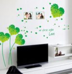 Love Grass Leaf Wall Sticker Green Heart, Photo Frame, Bedroom, Living Room, Wall Decor, Decals size 50x70 ay7176c - Image 4
