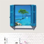 3D Blue Fake Landscape Wall Sticker Sk9059b - Image 2