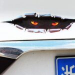 Halloween Car Sticker Scary  Horror Eyes Design Universal Computer Sticker Car Decal Laptop Sticker Fashion Punk Festival Vehicle  nc840w3  Size  21x5cm - Image 3