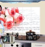 BIBITIME Kitchen Oil Proof Decor Sticker Wall Decal Vinyl Sticker peel and stick Home Art PVC Murals for Restaurant Baker Shop Store Tile Wall - Image 2