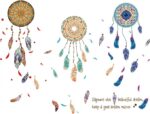 Dream Catcher Wall Decals Colourful Feather Wall Stickers Peel and Stick Removable Art Mural for Bedroom Kids Room Nursery Living Room Office Home Decoration size 60x90  xl8270 - Image 4