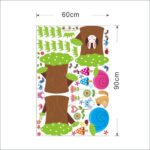 Happy Rabbit Owl Ant Bird Stump Wall Art Decals Decor Peel and Stick Removable Sticker for Children's Room Nursery cd004 - Image 5