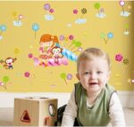 BEST OF BEST Cartoon Lollipop Girl Monkey Wall Sticker Home Decal Removable PVC Murals Wallpaper Girls Boys Kids Baby Nursery Bedroom Living Room Bathroom Kitchen Window Playroom Decor - Image 3