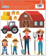Family Farm Adhesive Wall Decals - Wall Décor Stickers for Kids & Toddlers Include Farm Animals, Pig, Rooster & More - Reusable Wall Decor for Bedroom, Living Room, Nursery, Classroom - Image 4