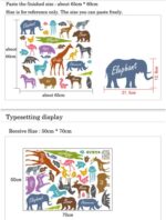 Sk7072 Wall Sticker for Children Nursery Home Decor Decals Nursery Wallpaper Animals - Image 7