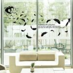 Black Wall Stickers for Home Decor, Living Room Background Decoration, Wallpaper Sticker size 50x70 xh3639c - Image 2