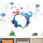 Pegatinas de pared y murales de dibujos animados Dumbo Pizarra Blanca Pegatina de pared para habitación de los niños, recámara de guardería, decoración de fondo autoadhesiva size 50x70 xls7137 - Image 2
