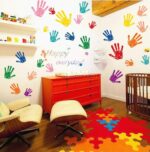 Ketsicart 1X(Color Handprint Wall Stickers, - Image 5