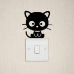 Kitty Cat Decal (Set of 2) - Laptop, Wall, Light Switch Decor