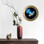 Wall Art Sticker Nautical Submarine Window Ocean World Jellyfish VC Wall Decal Wallpaper for Baby Kids Bedroom Living Room - Image 2
