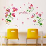 Flipkart SmartBuy 152 cm Wall Stickers Pink Pea Flower for Study Room Self Adhesive Sticker - Image 4