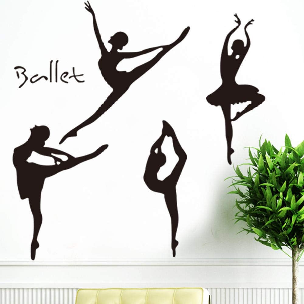 61X2Yn06xhL._AC_SL1000_47fe189a-cc19-468f-ad57-f14dcd210560 Wall Sticker Ballet Steps Living Room Bedroom Music Classroom Dance Training Decoration - Image 1