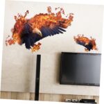 Mikikit Eagle Flame Wall Sticker Removable Mural Decal Eagle Wall Decor for Boys and Girls Bedroom Living Room size 50x70 sk7124 - Image 8