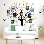 Family Tree Wall Decal - 9 Large Photo Picture Sticker Frames - Peel and Stick Wall Decal – Tree Branches Decoration |Multiple Colors| Large - Image 4