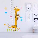 DM690056ELECTROPRIME Growth Height Measure Chart Giraffe Pattern PVC Wall Sticker DIY Wallpaper Decor - Image 5