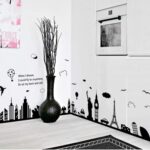 City Scene Eiffel Tower Statue of Liberty Wall Stickers, Living Room, Bedroom, Removable Wall Stickers, Wall Pictures 9214  60x90 - Image 4