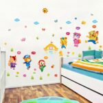 Animal Go to School Wall Stickers Removable Wall Decals Home Decor PVC Art Mural Baby Boys Girls Kids Bedroom Kitchen Decoration Wall Stickers Posters size 50x70 xls7157 - Image 3