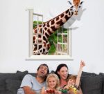 Wall Sticker 3D Animal Removable Wall Decals, Giraffe Creative Window Decal for Kids Room Living Room Decor size 60x90  xh0786c - Image 2