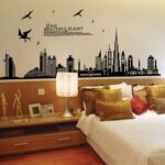 Dubai Buildings Wall Sticker Black Architectural Wall Paper PVC Removeable Wall Art Decor – Online Shopping Pakistan, Nail Art in Pakistan, Wall Stickers - Image 2
