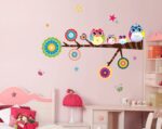 Decals Design 'Lovely Star Owl Family' Wall Sticker (PVC Vinyl, 25 cm x 70 cm), Multicolour - Image 6