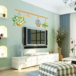 Wall Stickers Corridor Living Room Bedroom Background Wall Decoration Potted Flower Basket Flower Plant size 45x60 ay620 - Image 3