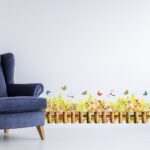 Cozy wall sticker with a small fence, flowers, butterflies etc. size 50x70 am7077 - Image 2