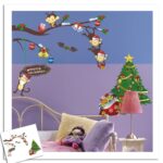 Zy1209 hayabusa TM "Christmas Monkey" kid room Wall sticker Home Decor Hot Selling nursery school Home Decor Art Kids /Nursery Loving Gift - Image 3