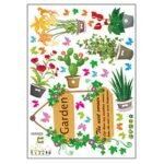 Sk7066 kuke Wall Stickers Colorful Flowers Plants Pattern Sofa Stairs Decorative Painting Transparent Film Stickers - Image 5