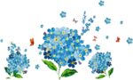 Romantic Blue Flowers Charm Wall Stickers Removable Wall Decals Home Decor PVC Art Mural Baby Boys Girls Kids Bedroom Kitchen Nursery Room Decoration Wall Sticker Posters - Image 6