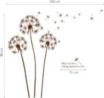 Charming Adhesive Rooms Walls Vinyl DIY Stickers / Murals / Decals / Tattoos With Dandelions In the Wind And Love Quote / Text Designs By VAGA - Image 4
