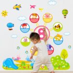 Wall stickers with butterfly and flower design, photo frames, height measurements, home decor, children's room decor, kitchen decor size 60x90 ay9251 - Image 2