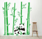 PVC Cute Cartoon Panda Bamboos Decor Wall Stickers Art Decal Removable For Children's Room Decor Bedroom Sitting Room Sofa TV Background By Kamay's CJM7169 - Image 4