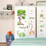 WandSticker4U® - Watercolour wall stickers for children DINOSAURES (126 x 61 cm) I decorative stickers animals tree colourful I wall sticker for children's room baby boy boy nursery decoration  size 60x90  hm92028 - Image 3