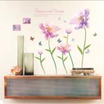 Wall Stickers Murals Photo Frame Flower Wall Stickers Large Pink Flowers Home Decor Bedroom Vinyl DIY Wall Decals Lovely Rooms Decoration - Image 3